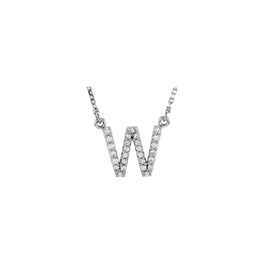 Diamond Initial Necklace in 14K Gold