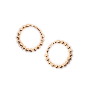 Beaded Hoop Earrings - Lumije New York