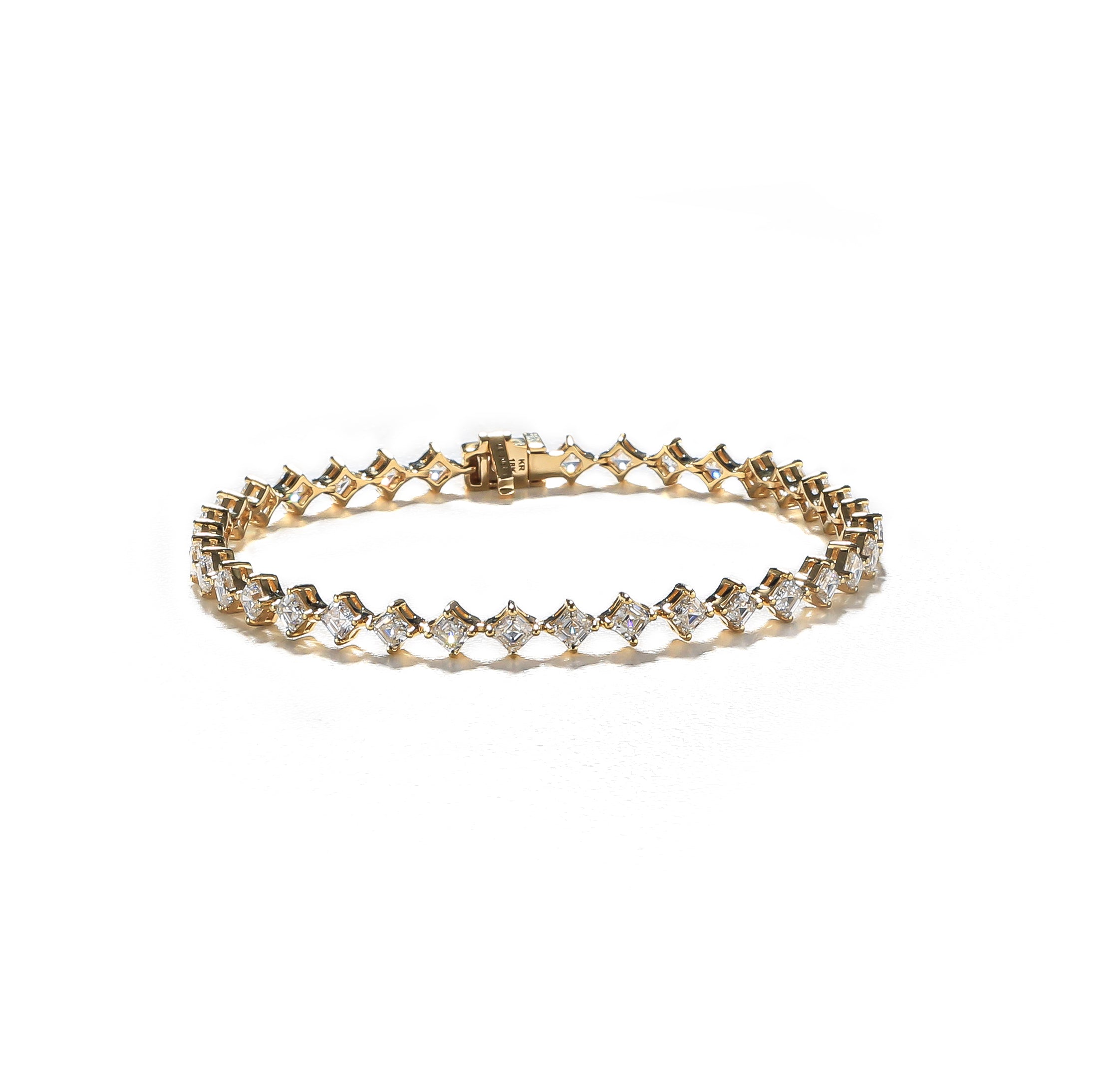 Standout 5.20 CTW Asscher-Cut Diamond Tennis Bracelet