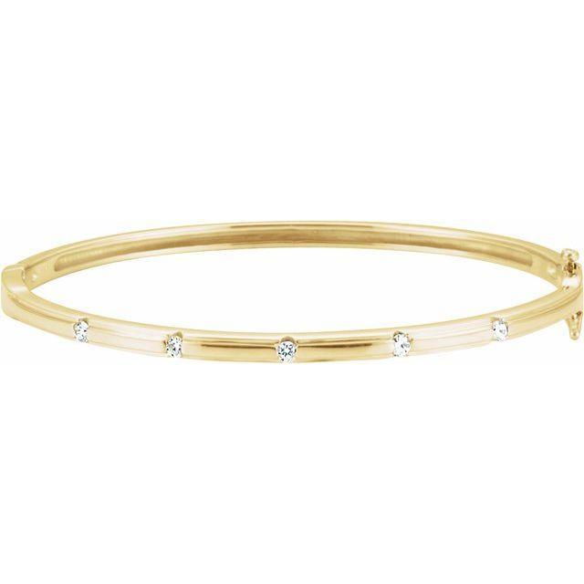 Gold and Diamond Bangle - Lumije New York