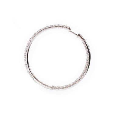 Large Diameter Inside-Out Diamond Hoop Earrings - Lumije New York