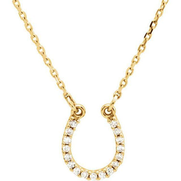 "Lucky" Horseshoe Diamond Pendant - Lumije New York