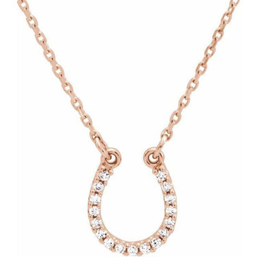 "Lucky" Horseshoe Diamond Pendant - Lumije New York