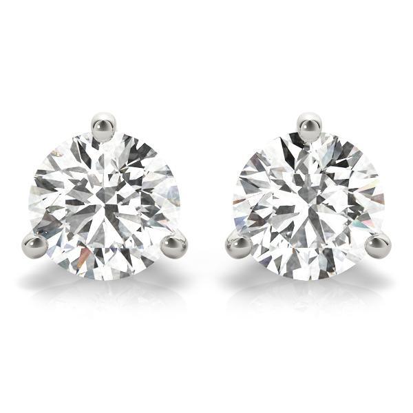 Set in 14K Martini setting with IGI-certified diamonds in an average of J color and I clarity.