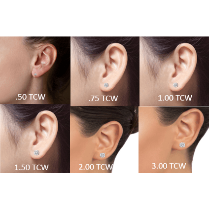 jewelryatwork IGI-Certified JW Signature Diamond Studs in Martini Setting (J Color/I Clarity)  CLICK TO CHOOSE THIS OPTION