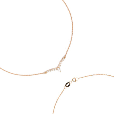 Marquise Diamond "V" Pendant Necklace - Lumije New York
