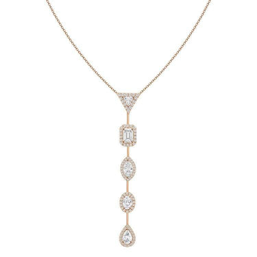 Multi-Shape Cascading Diamond Pendant - Lumije New York