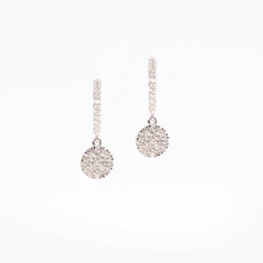 Jewelry at Work 0.49 TCW Multi-Stone Hanging Diamond Earrings