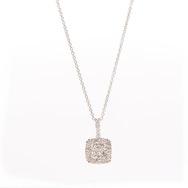 Jewelry at Work 0.73 TCW Multi-Stone Square Diamond Pendant