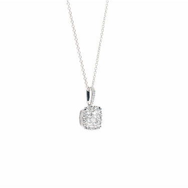 Jewelry at Work 0.73 TCW Multi-Stone Square Diamond Pendant