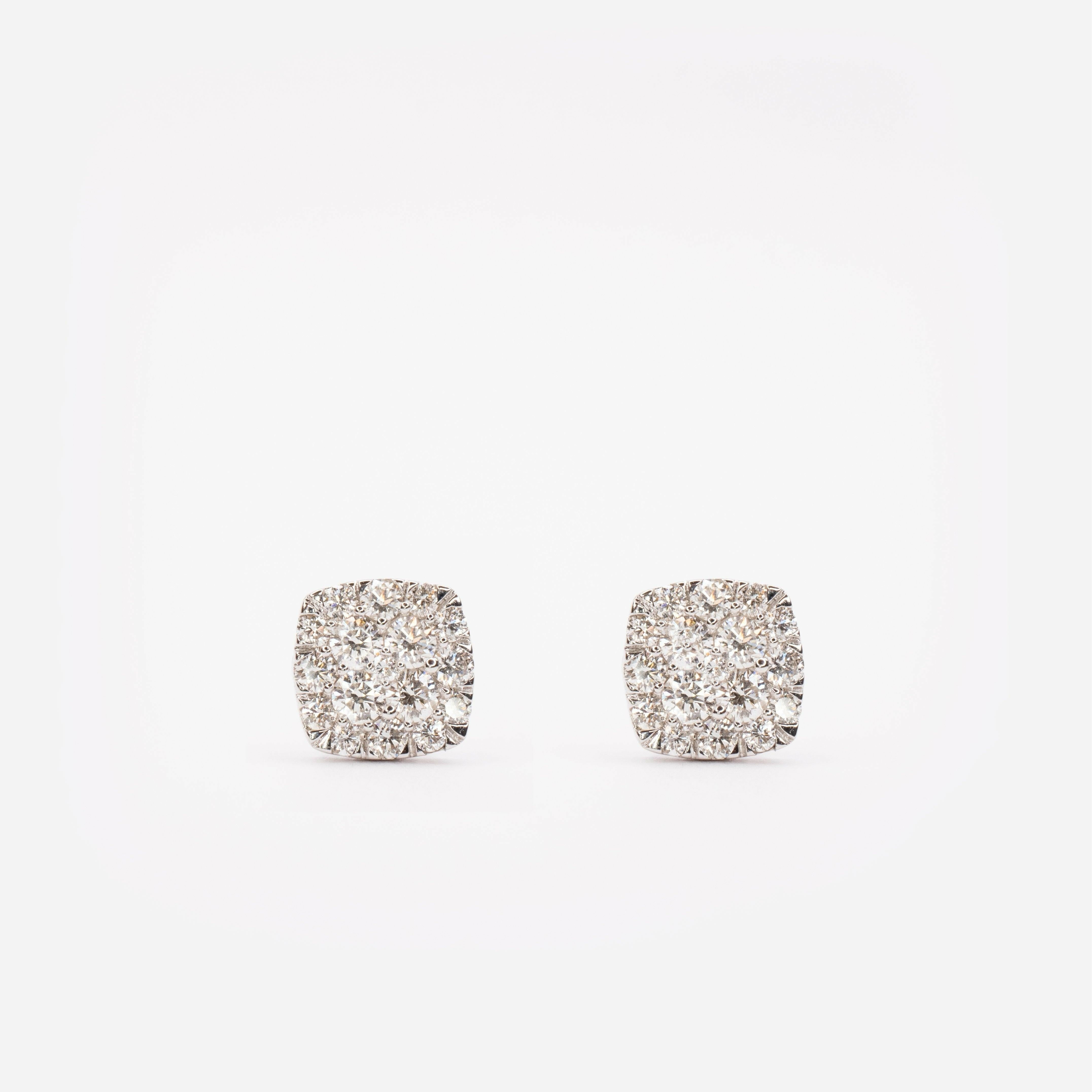 Multi-Stone (Squarish) Stud Earrings - Lumije New York