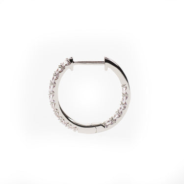 Small Diameter Inside-Out Diamond Hoop Earrings - Lumije New York