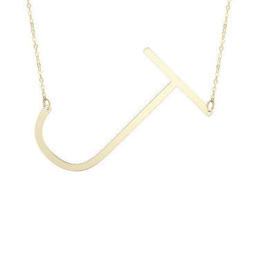 Yours Truly Large 14K Gold Initial - Lumije New York